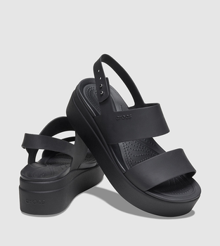 Crocs 2025 black wedges