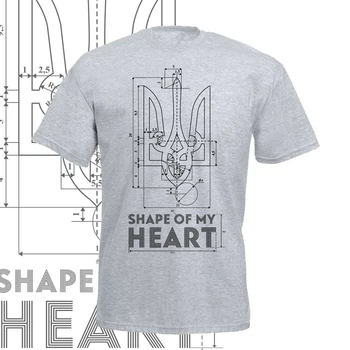 Футболка GBI "Shape of may heart" прямая классика, серый, L,ФС-0261