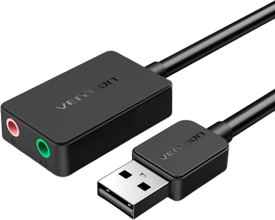 Звуковая карта Vention USB Sound Card 2.0 Channel 0.15 м Black (CDYB0)
