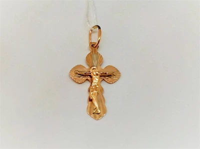 Золотой крестик. Распятие Христа. 529703