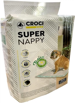 Одноразовые пеленки для щенков и собак с ароматом ромашки 57*54 см Croci Super nappy Daisy 30 шт/уп