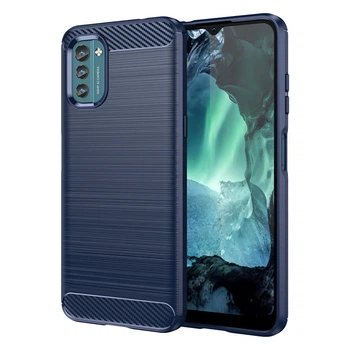 Чохол Lenuo Carbon Fiber для Nokia G11 / G21 Navy Blue