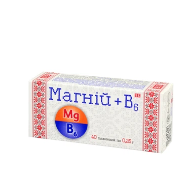 Магний + В6 FARMAKOM 40 табл./уп. 0,25 г (4820025747959)