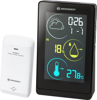 Метеостанция Bresser Colour Temeo Life H Black