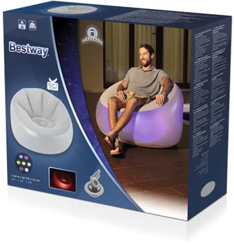 Dmuchany fotel welurowy Bestway Luxury (6942138970692)