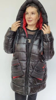 Куртка Exclusive moda М-254 60 Черный с красным