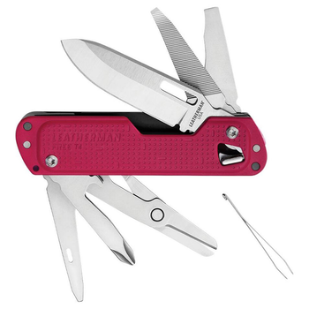 Мультитул Leatherman Free T4 Crimson 17 Інструментів (832871)