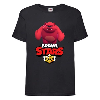 Футболка дитяча Бравл Старс Ведмідь Ніти (Brawl Stars Nolan) чорна 104 см