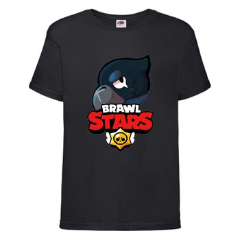 Футболка детская Бравл Старс Ворон (Brawl Stars Voron) черная 104 см