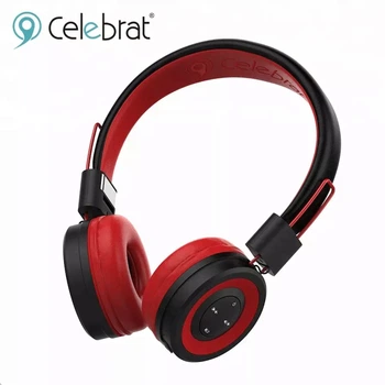 Бездротові навушники Celebrat A4 (Bluetooth, 10 годин, швидка зарядка, гарнітура) - Червоний