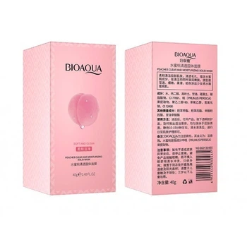 Маска жесткая для очистки лица с персиком, Bioaqua Peaches clear and moisturizing solid mask, 1 шт