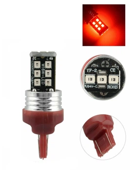 Светодиодная лампа 7443 T20 W21/5W W3x16q 15SMD 2835 9-24V обманка драйвер Красная Autoexpect (74128)