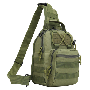Тактический штурмовой военный рюкзак сумка Outdoor Tactics Z6 (с системой MOLLE) 6 литров Олива