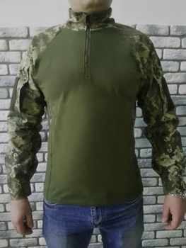 Військова тактична сорочка з довгим рукавом Убакс 64 Оліва Піксель