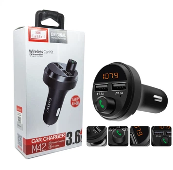 ФМ модулятор Earldom M-42 FM трансмітер з Bluetooth MP3 два порти Autoexpect (80410)
