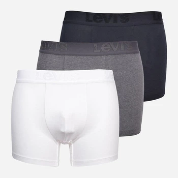 Набір трусів боксерів чоловічих бавовняних Levi's 905045001-010 XL 3 шт Black Grey Combo (8718824989983)