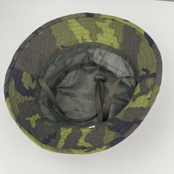 Тактична бойова військова панама з підкладкою із сітки ЗСУ 4.5.0. 6628 Камуфляж зелений із шийним шнурком стрічка для кріплення додаткового маскування 56 розмір