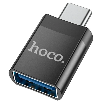 Адаптер Hoco UA17 Type-C male to USB female USB3.0 adapter Black