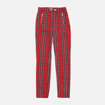 Брюки женские H&M 0656719_крас_03 34 Красные с зеленым и белым (KAY2000000795034)