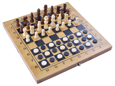 Игровой подарочный набор 3в1 Шахматы, Шашки, Нарды (34,5*34,5 см) B3517