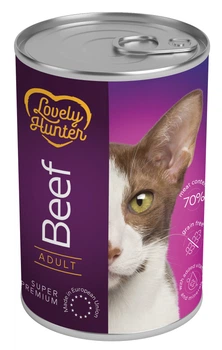 Вологий корм для дорослих котів з яловичиною Lovely Hunter Adult with beef, 400 г арт.: LHU45614