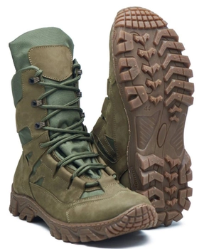 Берцы демисезонные ботинки тактические мужские, черевики тактичні чоловічі берці, натуральна шкіра та кордура, размер 39, Bounce ar. TB-F-1239, цвет хаки