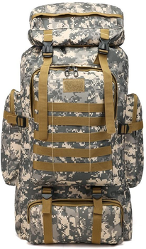 Военный тактический рюкзак Abrams, водонепроницаемый камуфляжный рюкзак пиксель большой емкости 70 л для кемпинга, туризма, путешествий (Б70-004)