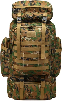 Військовий тактичний рюкзак Abrams, водонепроникний камуфляжний рюкзак піксель великої ємності 70 л для кемпінгу, туризму, подорожей (Б70-005)
