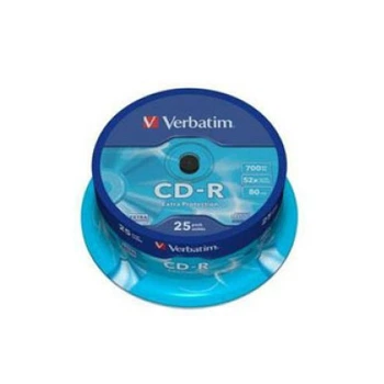 Диск CD Verbatim CD-R 700Mb 52x Cake box 25шт Extra (43432)