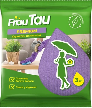 Упаковка серветок целюлозних Frau Tau Преміум 3 шт (4820195508114)