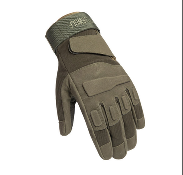 Тактичні рукавиці повно палі усилені Combat X-55 XL Оливкові.