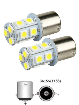 Світлодіодна лампа з цоколем 1156 BA15s P21W 13 SMD 5050 12V Білий з режимом стробоскоп Autoexpect (11141)
