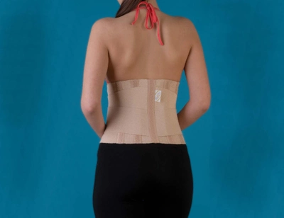 Корсет поясничный утягивающий со съемными ребрами жесткости для спины и талии ортопедический эластичный ВІТАЛІ размер №7 (2987)