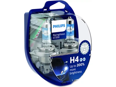 Галогенная лампа H4 12V 60/55W +200% Racing Vision Philips GT200 12342RGTS2 Box-2шт