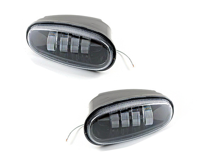 Противотуманные фары LED Daewoo Lanos 40W белая 4*10W линзованные черный отражатель HY-276А L/R LED