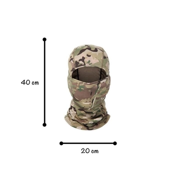 Балаклава для військових, вітрозахисний капюшон чоловічий, літній, мультикам кольору,TTM-05 A_1 №1