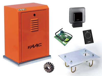 Автоматика для откатных ворот FAAC 884 MC KIT (створка до 3500 кг.) Сигнальная лампа, 1 шт., Без зубчатой рейки