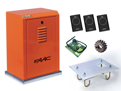 Автоматика для откатных ворот FAAC 884 MC KIT (створка до 3500 кг.) Без аксессуаров, 3 шт., Без зубчатой рейки