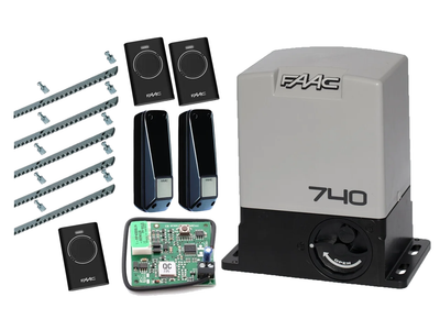 FAAC 740 KIT aвтоматика для откатных ворот (створка до 500 кг.) Фотоэлементы, 3 шт., 5 м