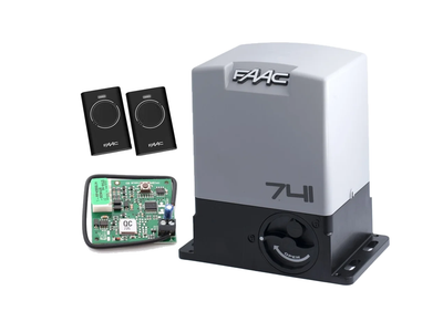 FAAC 741 KIT автоматика для откатных ворот (створка до 900 кг.) Без аксессуаров, 2 шт., Без зубчатой рейки
