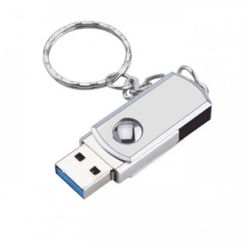 Флеш накопитель брелок Flash memory Metal 4GB (USB, металлическая, 4 Гб, флешка) - Серый