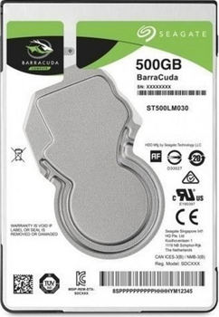Накопитель HDD 2.5" SATA 500GB Seagate BarraCuda 5400rpm 128MB (ST500LM030)