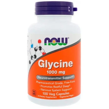 Амінокислоти NOW Glycine 1000 мг 100 вег капсул