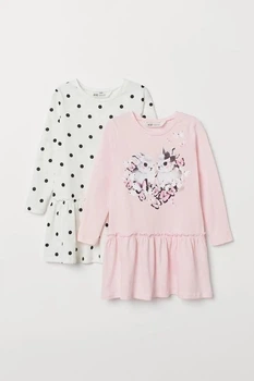 Набір суконь довгий рукав Кролик і горошок H&M 134-140см (40006484)