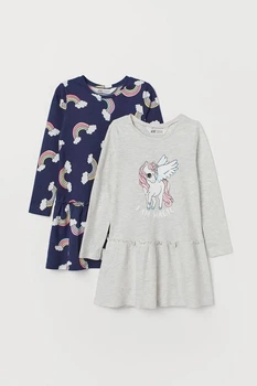 Набір суконь довгий рукав Поні і Веселка H&M 134-140см (40006479)