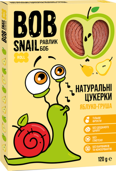 Цукерки Bob Snail натуральні яблучно-грушеві 120 г (4820162520194)