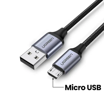Кабель Micro USB Ugreen для заряджання джойстика PS4/Xbox One 5V 1 м