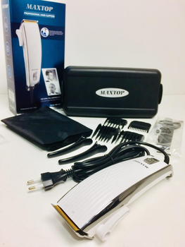 Машинка для стрижки Maxtop MP 4907/ 7676 c 4 насадками и ножицами