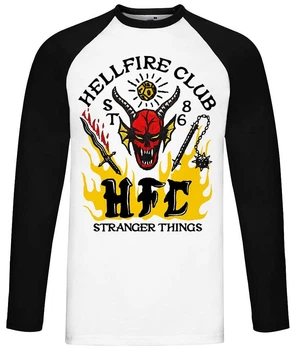 Футболка лонгслів Hellfire Club 86 Stranger Things Best4U (20631) Біло-Чорний S