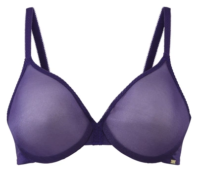 Бюстгальтер Gossard Glossies 6271 прозорий гладкий для глибокого декольте та природньої посадки 70C Deep Purple (ZIK0000012285)